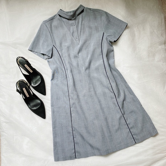 Zara V-Neck Dress With Choker Size S (EUC) - Picture 4 of 8